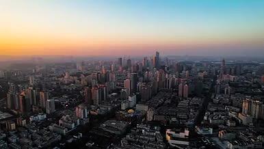 4K航拍南京全景南京天际线新街口CBD视频的预览图